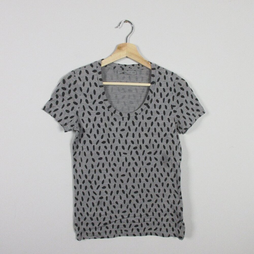Icebreaker Tech Lite II Women 100% Wool Base Layer T Shirt Short Sleeve Gray XS